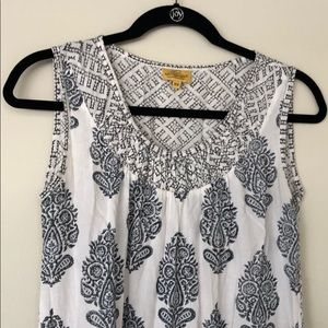 Roberta Roller Rabbit Blue/White Maxi Dress XS